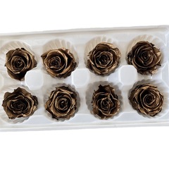 永生花玫瑰花眼線玫瑰包香頌玫瑰人間金銀色黑白玫瑰小紅書同款