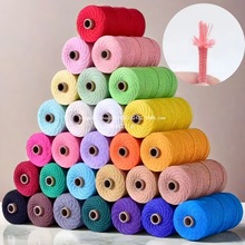 彩色包芯棉绳3mm手工编织绳棉线绳工艺材料装饰绳彩色包心棉繩3mm