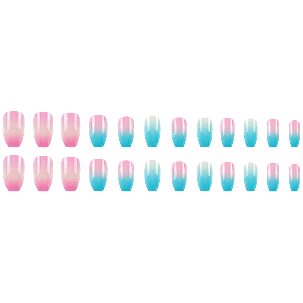 Pegatinas de uñas con degradado rosa-azul estilo chica sexy, parches de uñas dulces y geniales estilo ballet, pegatinas de uñas portátiles superventas transfronterizas. image 6