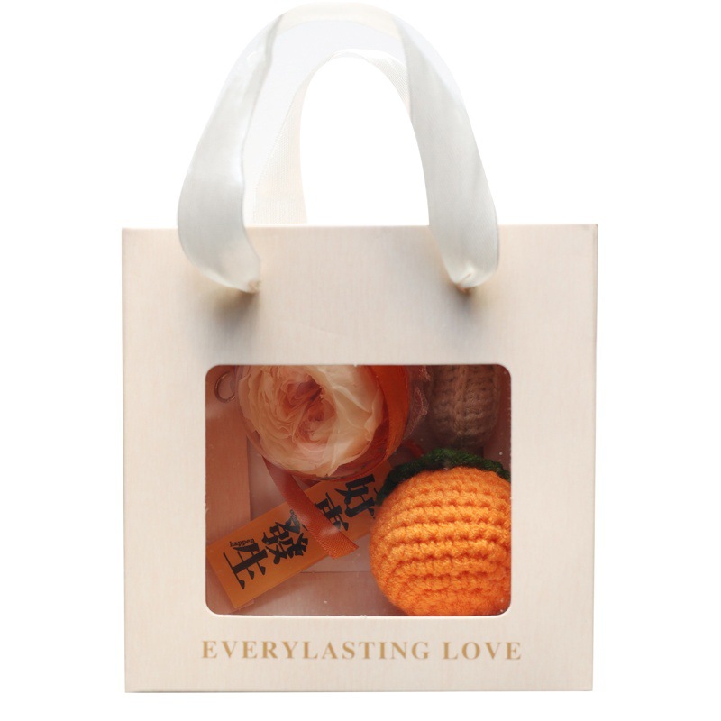 Llavero de flor eterna al por mayor colgante terminado ramo de flores secas Caja de regalo de San Valentín regalo de mano de novias regalo de bendición