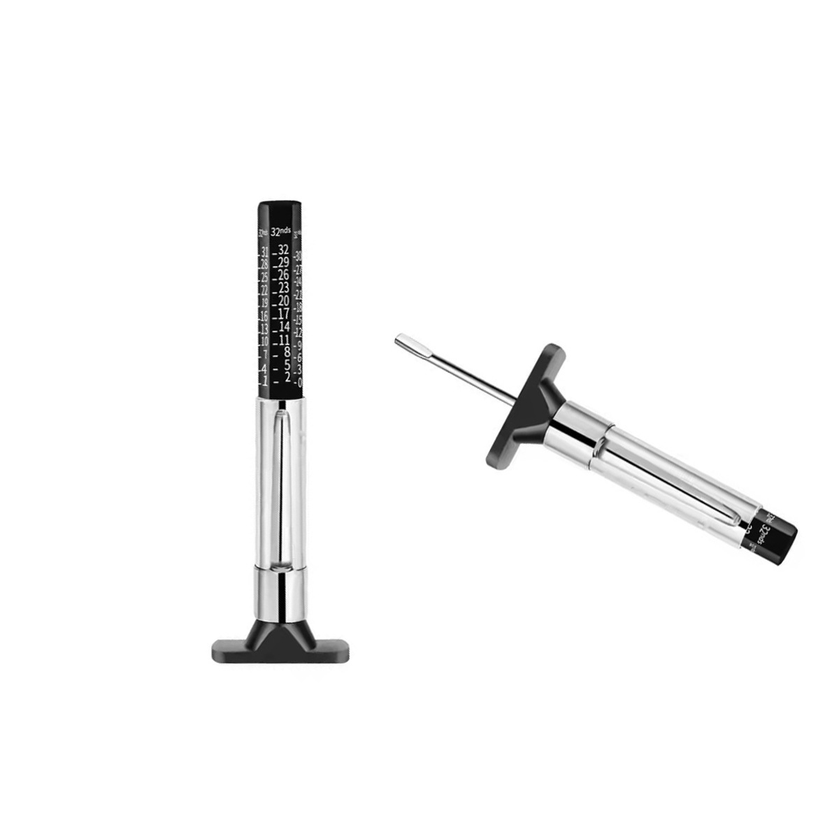 赠品 塑料刻度尺轮胎深度仪0-25mm花纹尺 胎纹笔 跨境销售