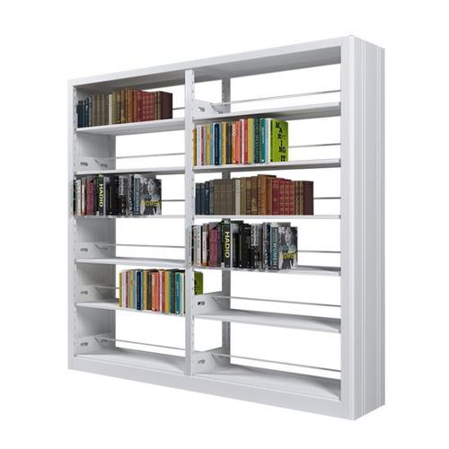 Steel single-sided bookshelf school library floor-standing archive information rack reading room home study simple bookcase