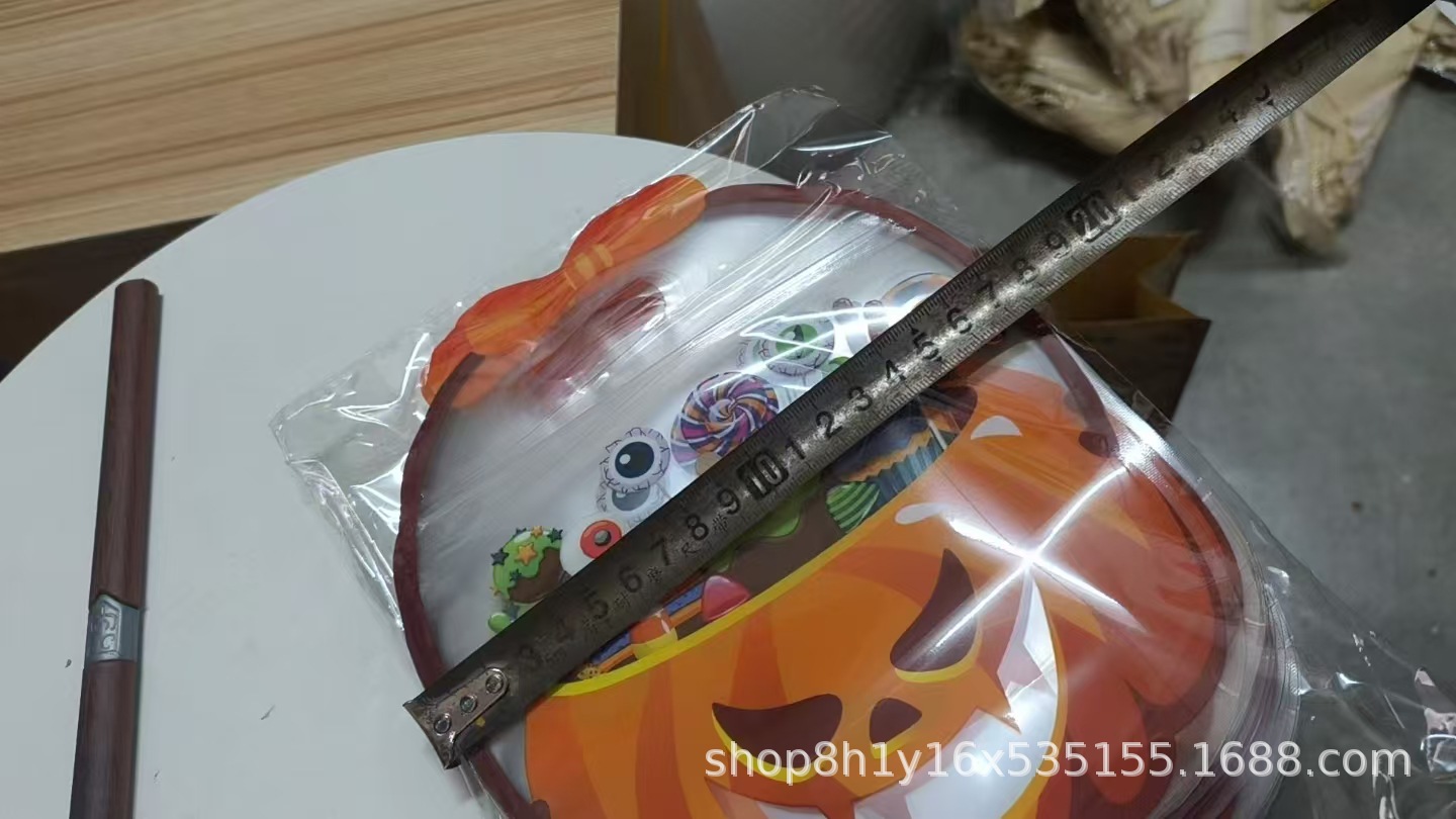 Amazon nuevo producto Favor Bags Transparent Pumpkin Halloween decoración de bolsas de dulces transparentes