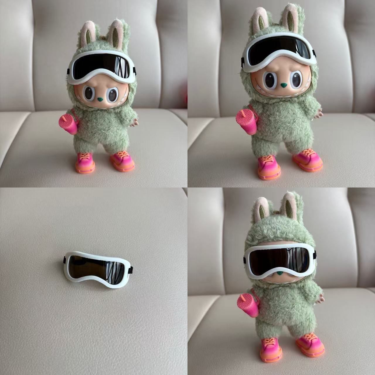 Cross-Border Hot Product Labubu Baby Clothes 17cm Labubu 3D Printed Ski Glasses Accessories Set Trendyy Decorations