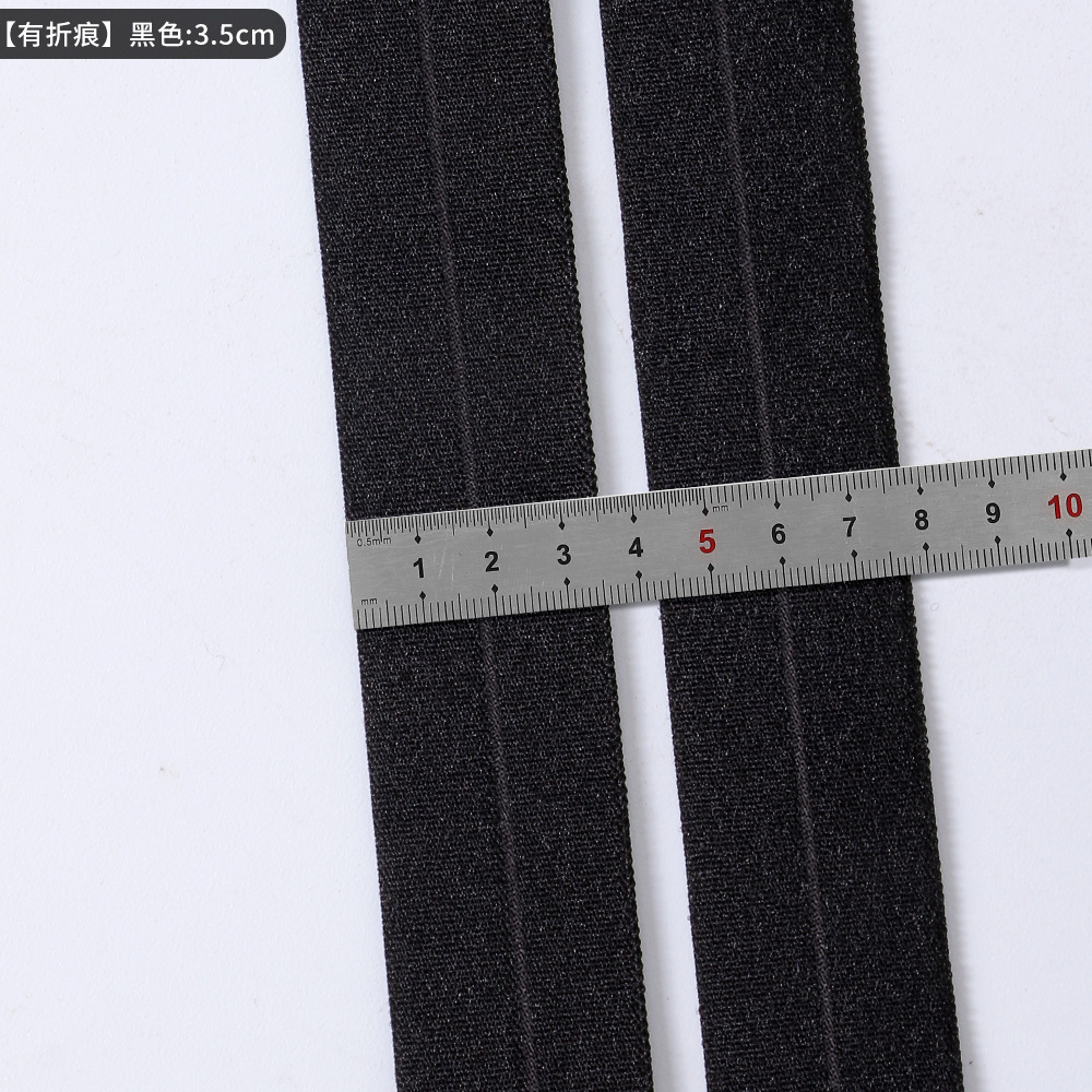 3.5cm * 블랙 * 7070 매트 헤밍 밴드 (720 m/bag)