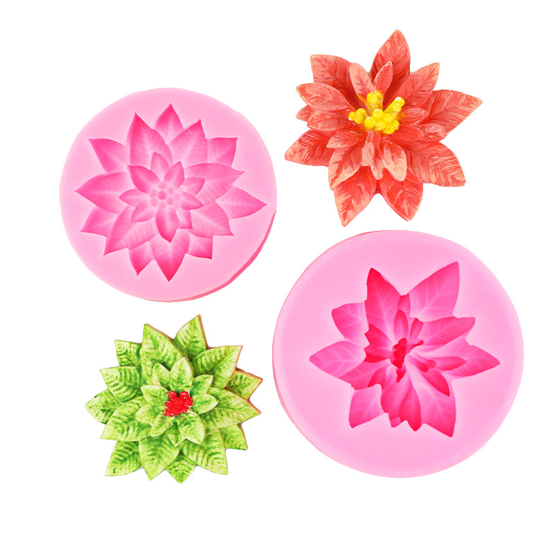 Cristal epoxi mesa de bricolaje flor tridimensional caja de almacenamiento de molde de silicona soporte de teléfono móvil flor decorativa molde