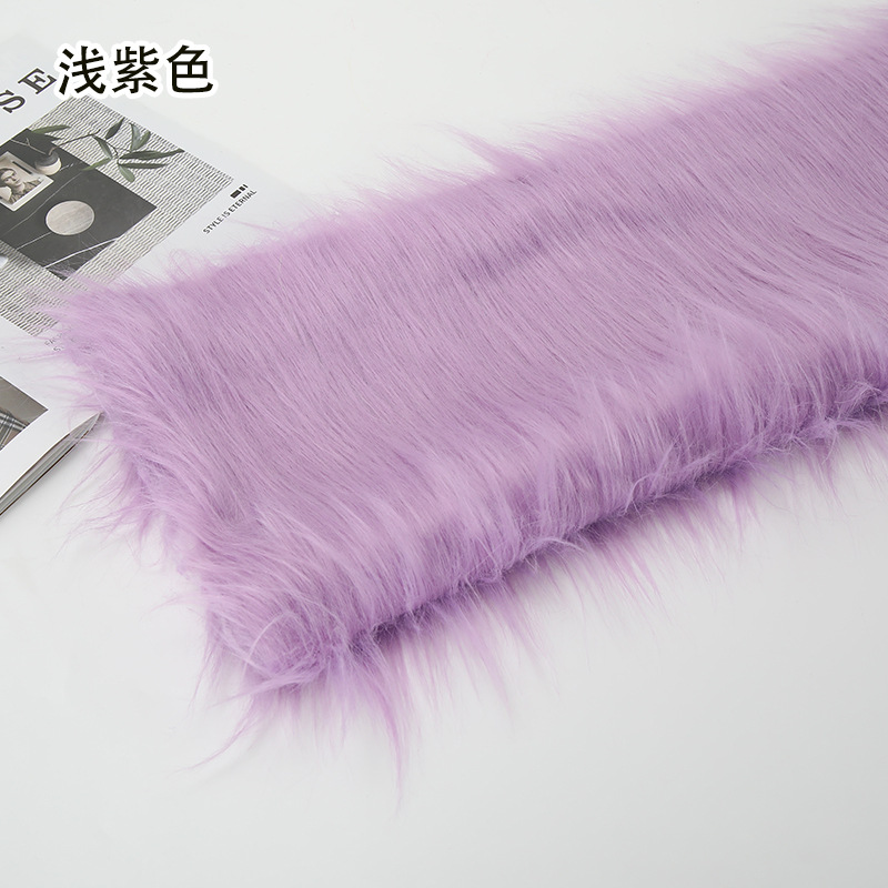 12 ''plush tela DIY caída de piel artificial de piel simulación de piel muñeca pelo bestia traje de piel larga tela de piel