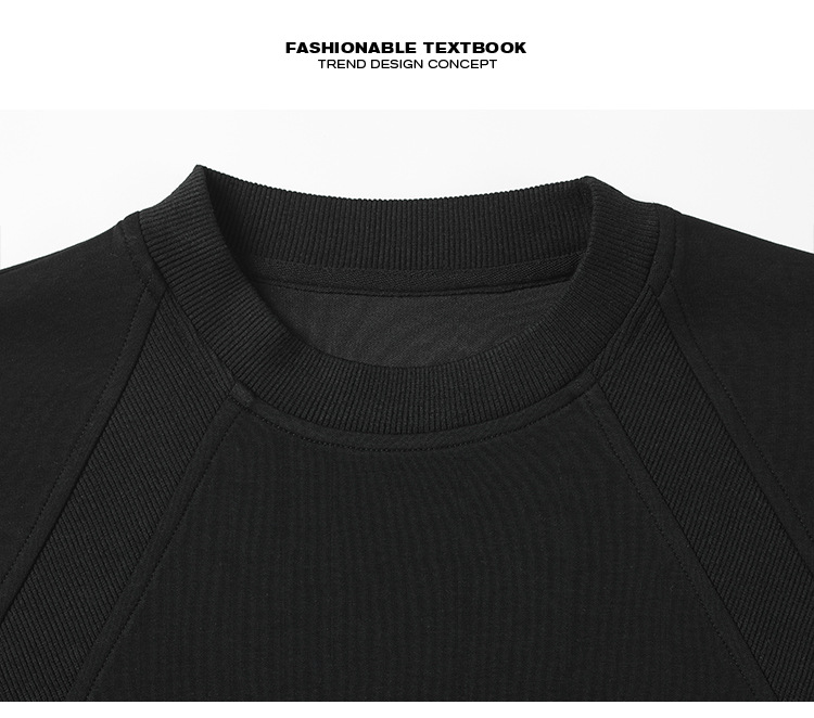Cleanfit Men's Heavyweight Boxy T-shirt Patchwork Grey Summer Top_voghion.com