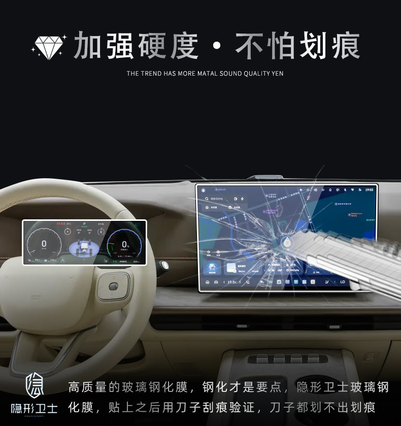 Suitable for Haval Great Wall H10 central control navigation instrument interior screen protection tempered film decorative accessories and modification parts