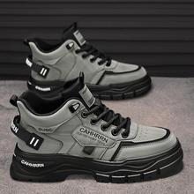 代发秋季新款高帮马丁靴英伦工装机车鞋百搭休闲鞋潮鞋户外潮男鞋