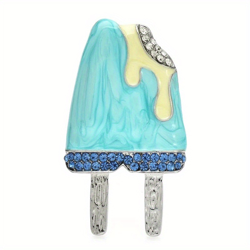 Summer Cartoon Ice Cream Brooch Men's and Women's Colorful Enamel Party Casual Badge Anti-Light Accessories Spot Wholesale