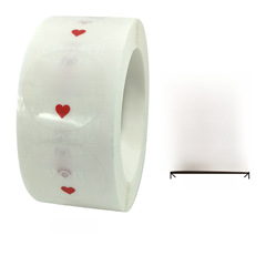 批發圓形透明謝謝你貼紙紅心封口標籤禮品包裝貼紙500pcs/卷