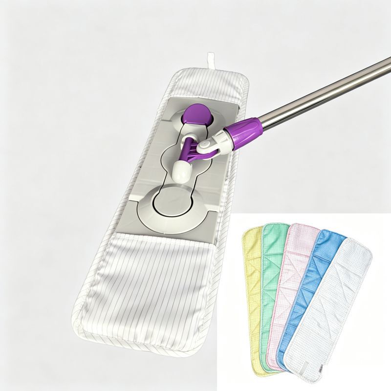 Anti-static dust-free mop for food factories, GMP clean areas, non-shedding laboratory-specific flat mop Anti-static dust-free mop for food factories, GMP clean areas, non-shedding laboratory-specific flat mop