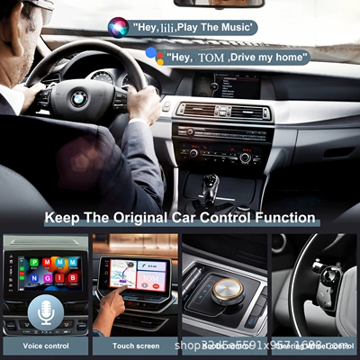 Cross-border car screen projection converter, dashcam wireless CarPlay smart Android Auto box