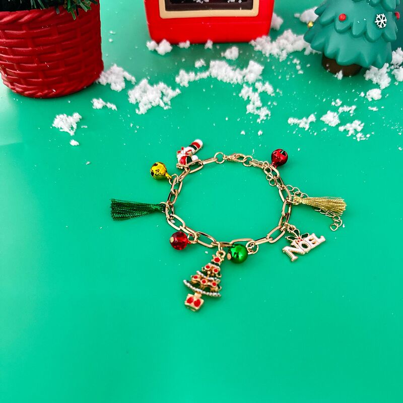 国境を越えた新しいクリスマス要素のネックレスファッション百合女性サンタクロース鈴ヘラジカ多種のペンダント卸売り|undefined
