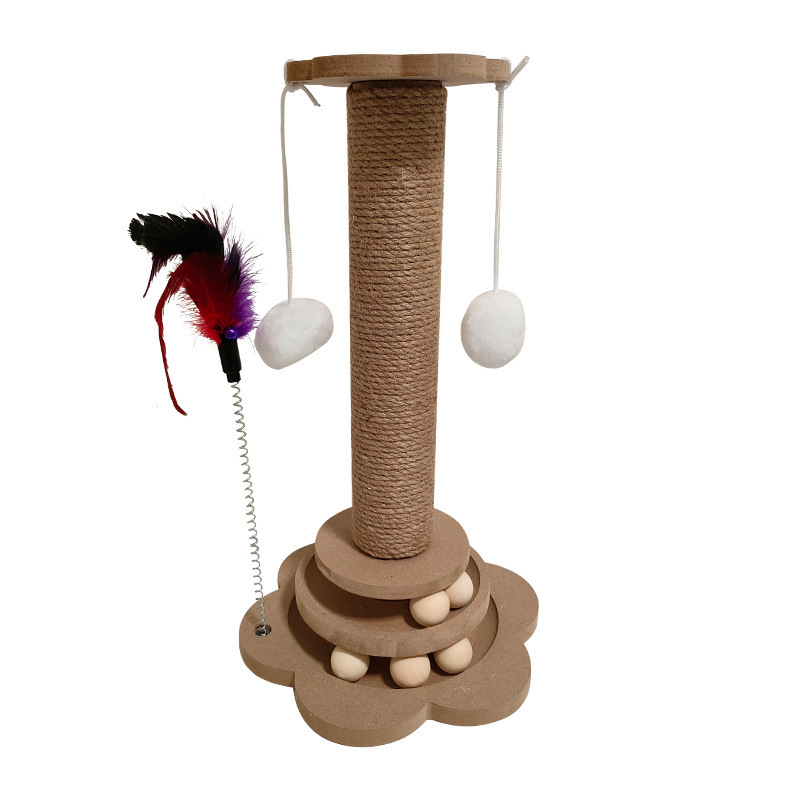 고양이 회전목마 긁는 기둥