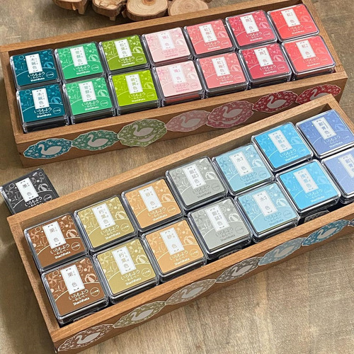 Japan Shachihata Flag Mini Ink Pad Handbook Seal Mini Ink Pad Square Oily Ink Pad