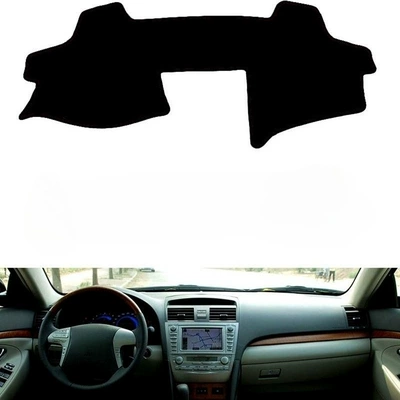 Suitable for 07-11 Camry, special car dashboard mat, anti-glare mat, sun protection mat, anti-slip mat, sunshade mat (Günəş əleyhinə siperlik) - black-border-left-hand-drive-single-layer-polyester