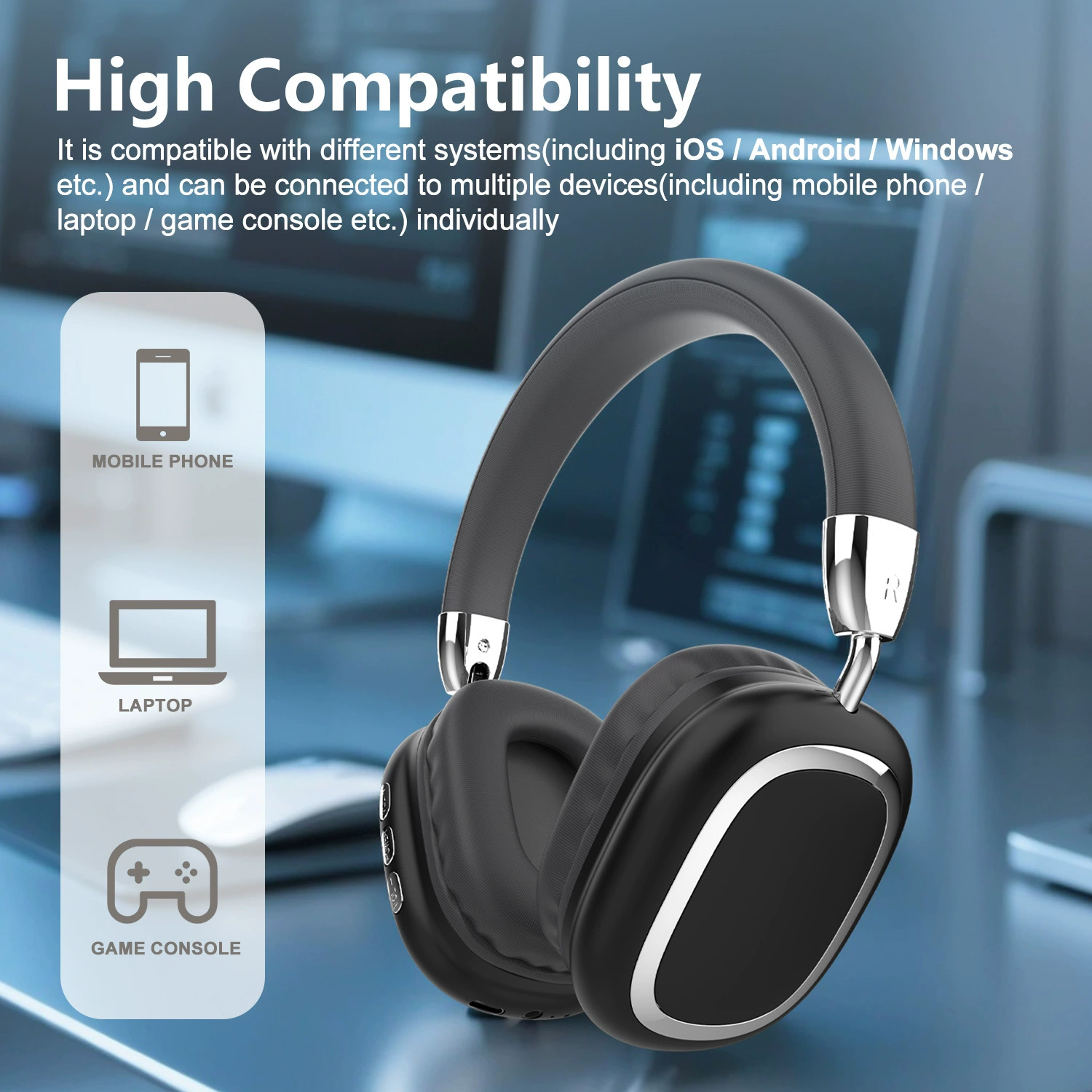 Кросс-бордер горячий товар B35 наушники с креплением на голову Bluetooth металлик DJ беспроводные музыкальные наушники мобильные игры универсальные
