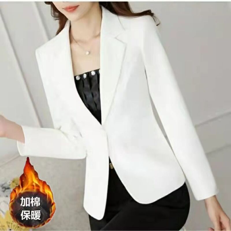 网红小西装外套女2025年春秋款韩版修身气质白色女士西服上衣休闲|undefined