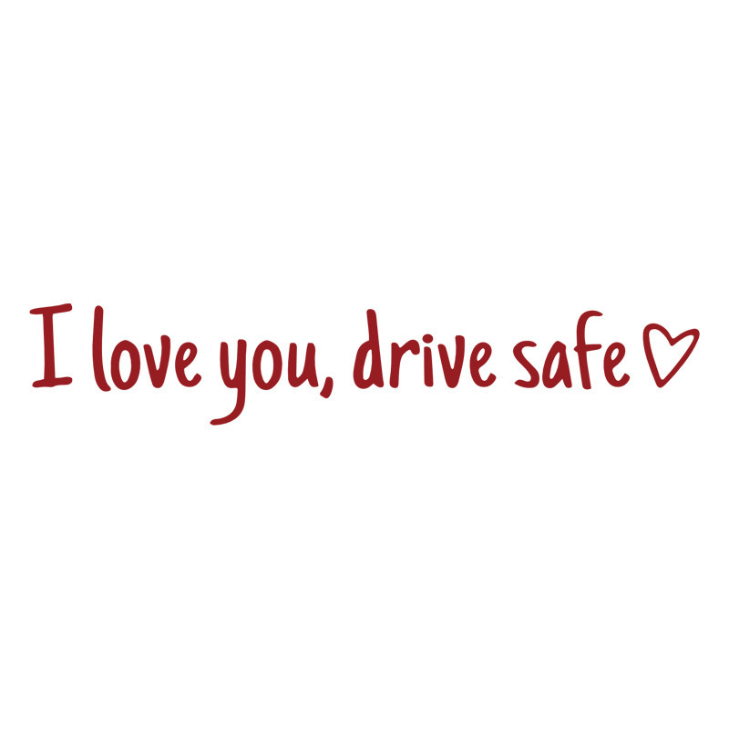 ILY Drive Safe Conducción segura pegatinas de etileno para automóviles para pegatinas decorativas de espejos retrovisores