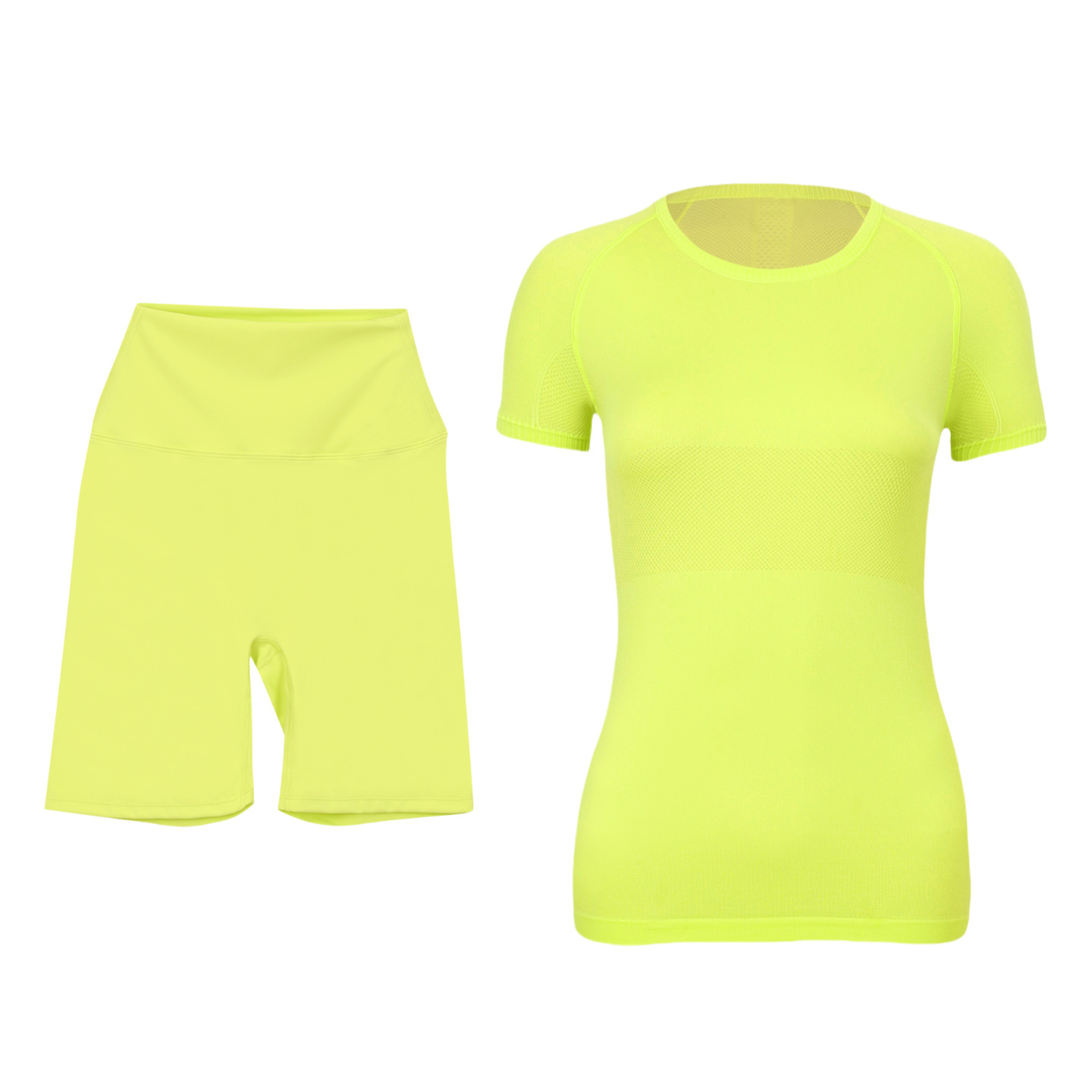 Women's Short Sleeve And Shorts Set Breathable Active Workout Outfit_voghion.com