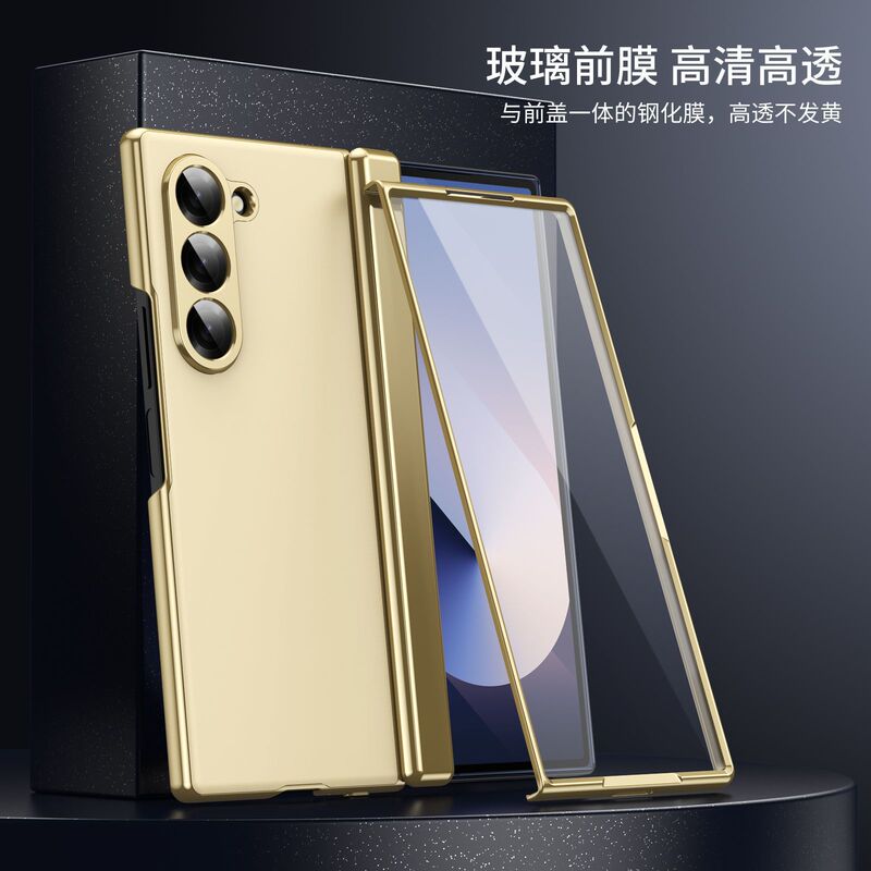 Samsung Z Fold7 携帯電話ケース、マット仕上げバージョン、快適な手触り、電気メッキフリップカバー、Fold6対応|undefined