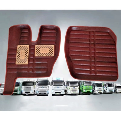 Modelə uyğun ayaqaltı – dump trucks Red Rock Lion - driver-and-passenger-seats-burgundy-dragon-pattern-single-layer