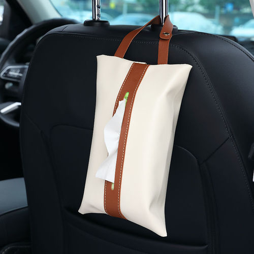 Car-mounted paper towel box multi-functional creative hanging sunshade armrest box seat back tissue box car interior decoration accessory
