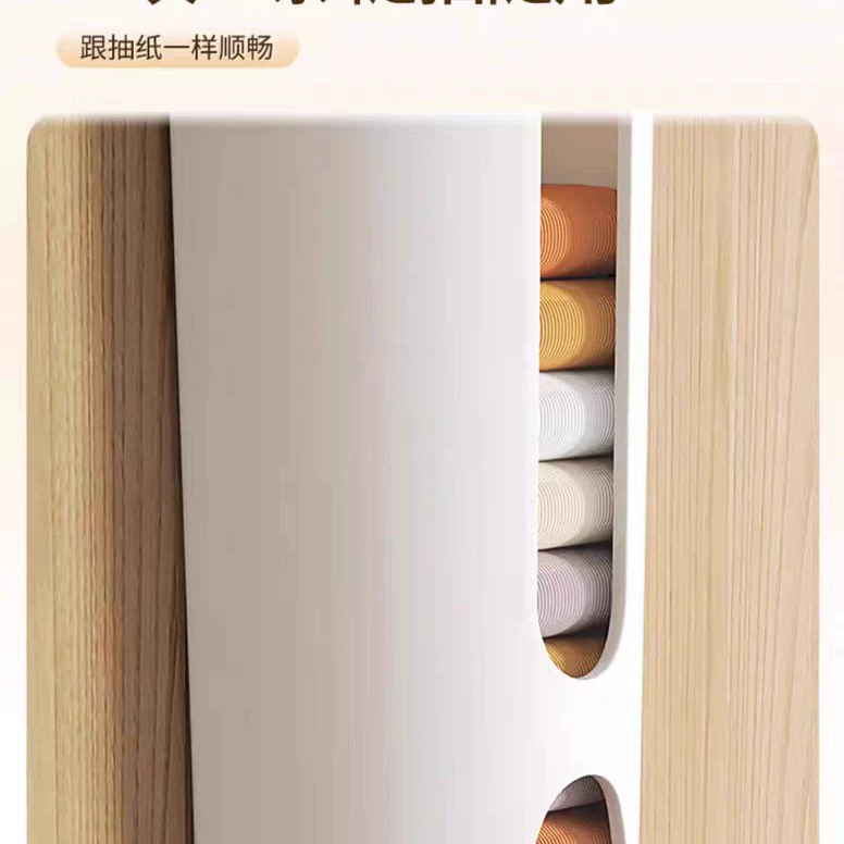 Three-in-One Wall-Mounted Underwear and Tights Storage Box, Compact Organizer