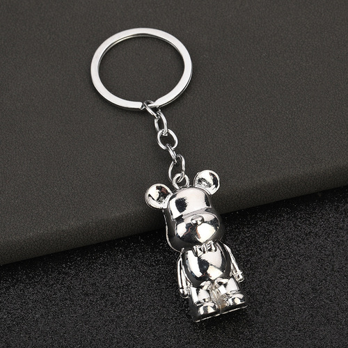 Bear Metal Car Key Jewelry Violent Bear Keychain Pendant Creative Gift Bag Accessories Wholesale
