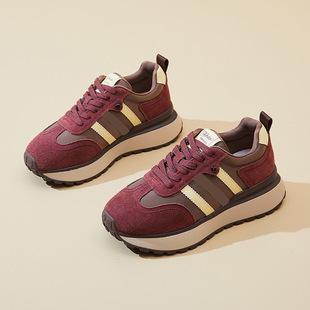 Torre Shoes Women's Ins Fashionable 2024 Autumn New Korean-style Fashionable Thick-soled All-match Sports Shoes