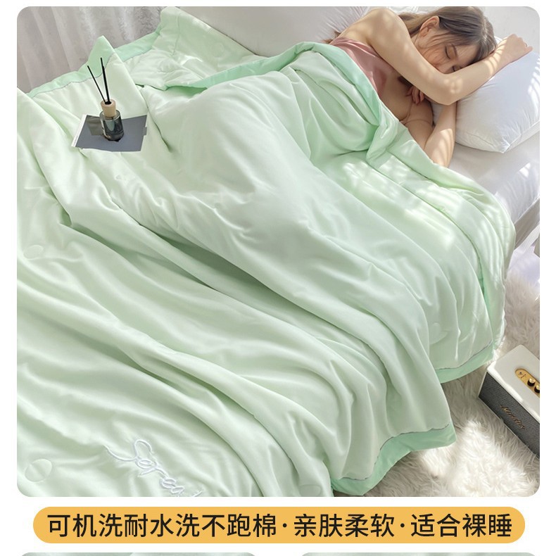 Edredón de verano de fibra de soja edredón de aire acondicionado lavable a máquina en verano edredón fresco de verano edredón fino núcleo doble de verano