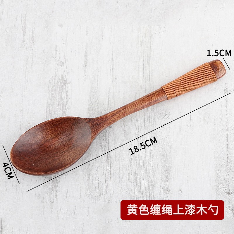 18.5x4cm 노란색 로프 스푼 (1)
