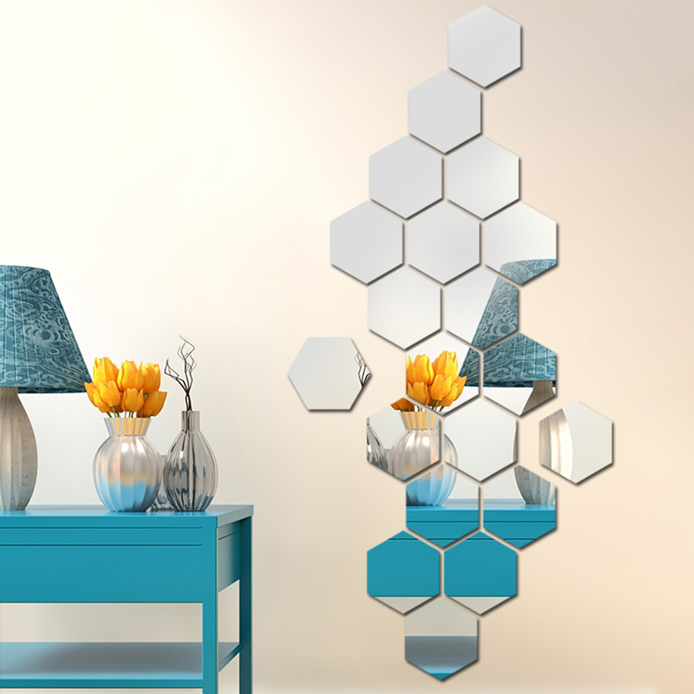 3d Acrylic Mirror Wall Stickers Creative Waterproof Decor_voghion.com