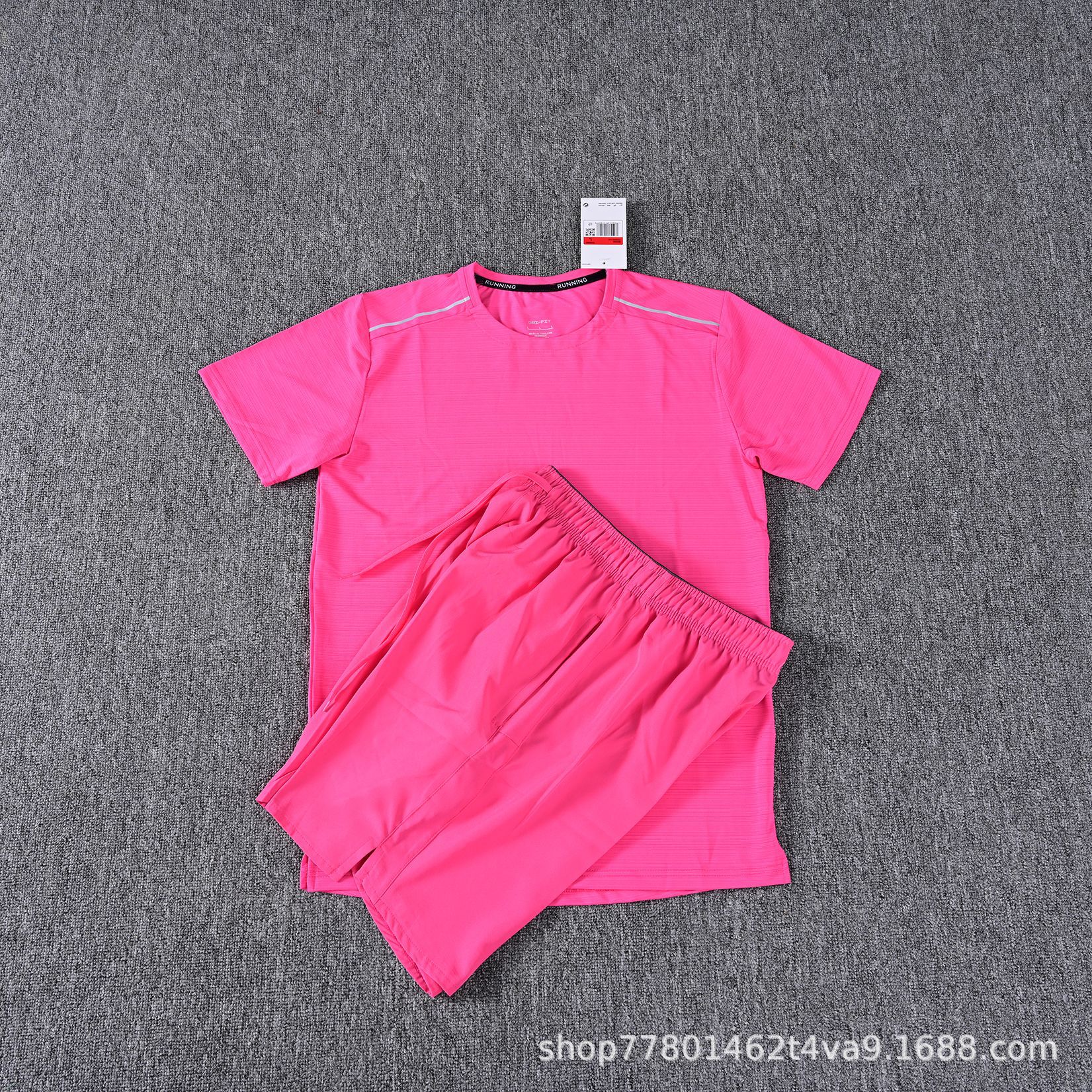 Quick-Drying Sports Suit for Men in Summer, Breathable Running and Fitness Short-Sleeved Shorts Two-Piece Set, Loose Casual Clover Set