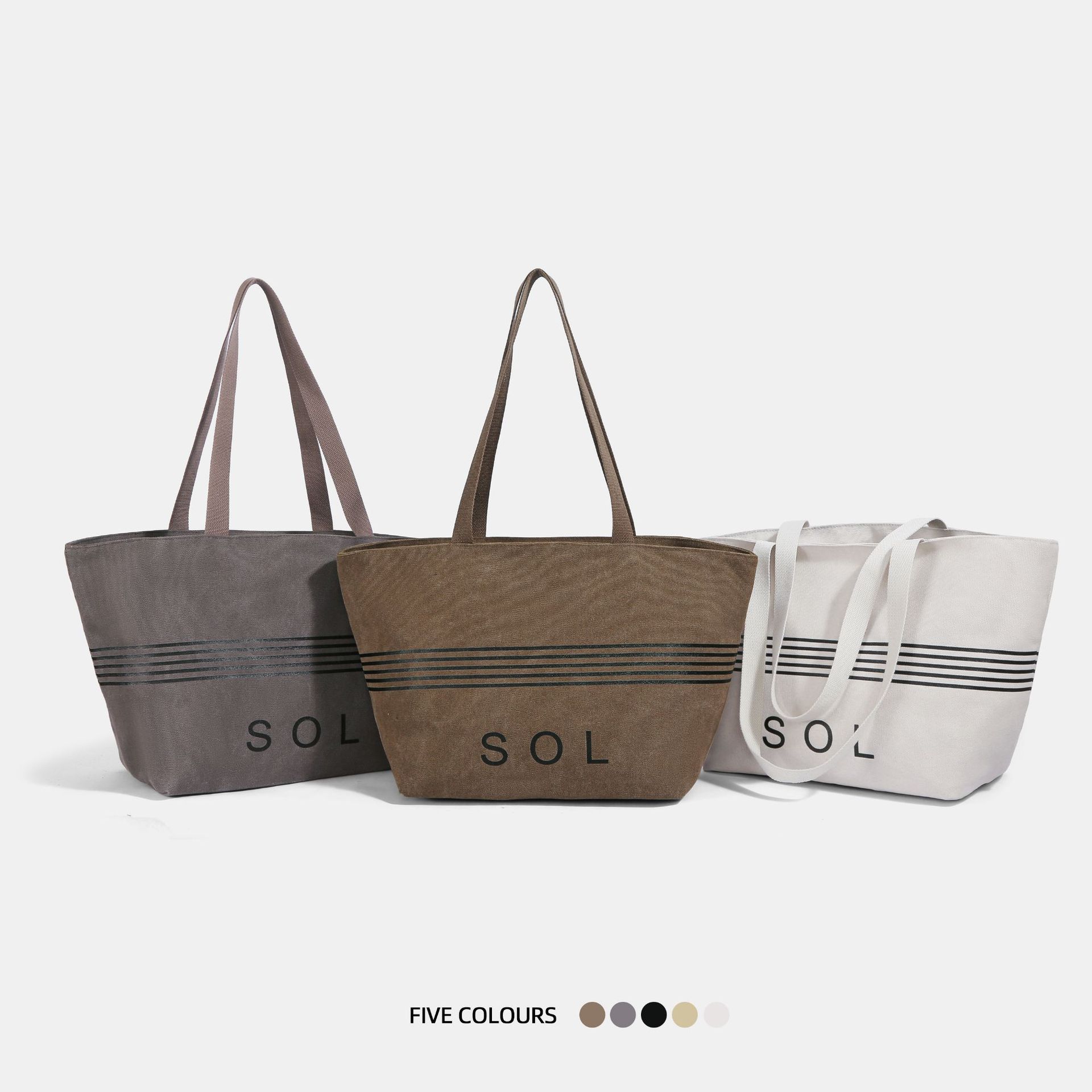 Casual Large Capacity Canvas Bag For Women 2026 New Arrival Versatile Shoulder Bag Tote Bag For College Students - Thumbnail 2