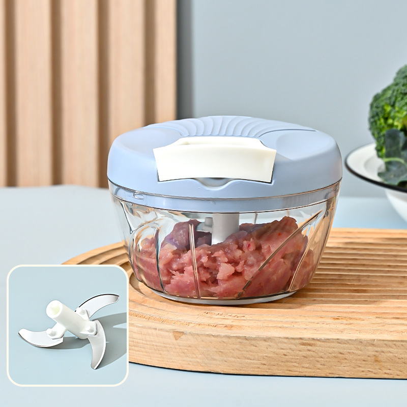 Picador Manual de Ajo con Cuerda de Plástico Multifuncional para Cocina