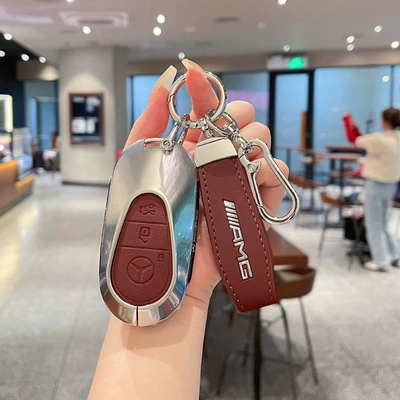 Suitable for Mercedes-Benz Amga35L Key Cover, High-End G63 Amg, New Model Gle53, C43 Car Metal Shell Key Case for Men