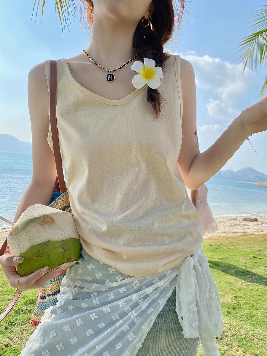 라이트 살구색-와이드 스트랩 ~