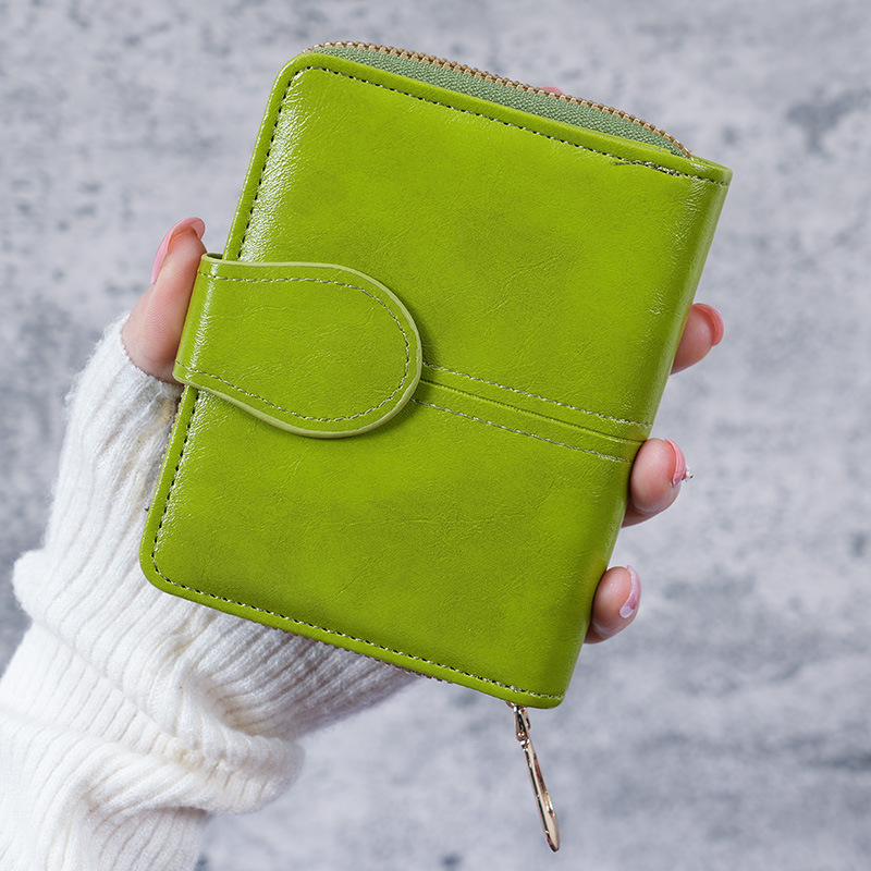 Fábrica al por mayor nueva cartera de las mujeres de color sólido de moda plegable monedero multi-funcional de gran capacidad titular de la tarjeta bolsa de la moneda