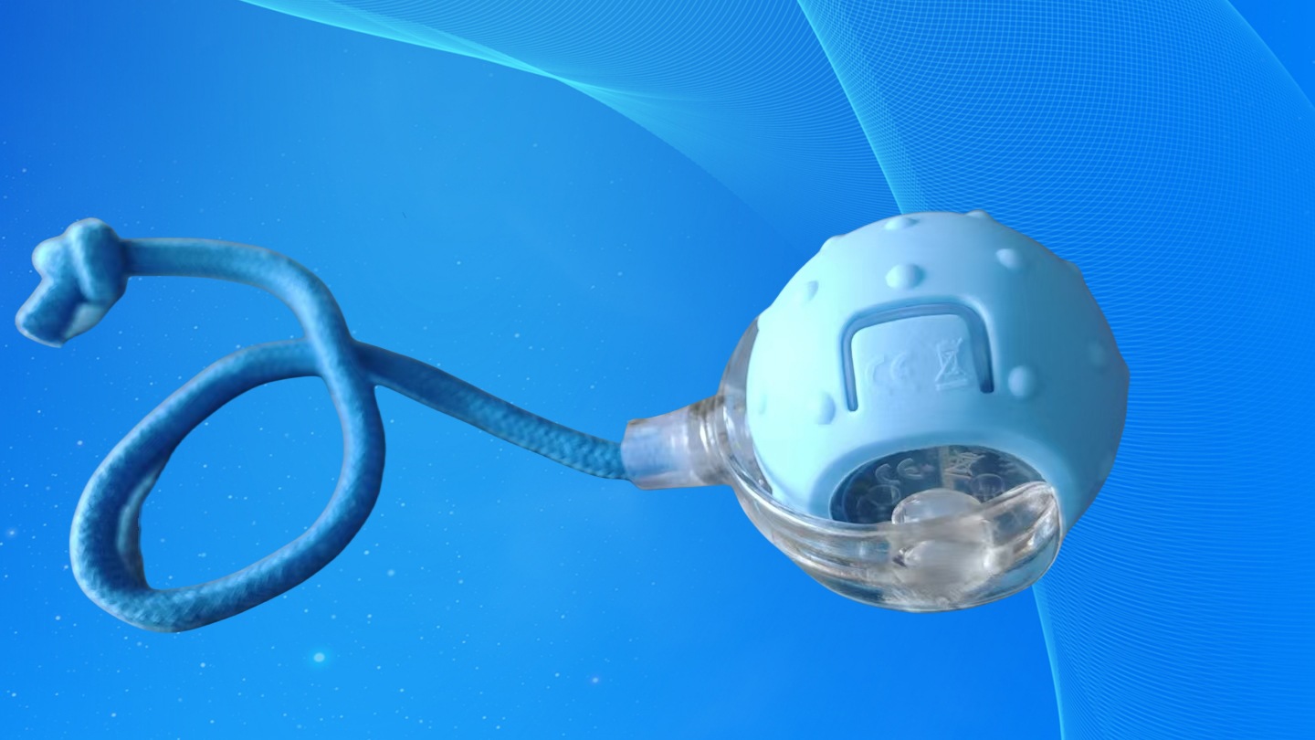 돌출형 삑삑이 고양이 놀이공 - 파란색