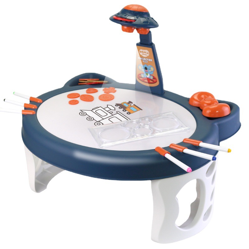 兒童投影畫板早教繪畫家用桌投影儀可擦畫畫神器繪畫桌跨境玩具