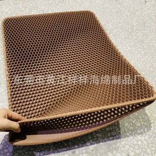 宠物窝垫控砂过滤防带砂猫咪蹭脚垫 车缝eva猫砂垫穿孔落砂垫 