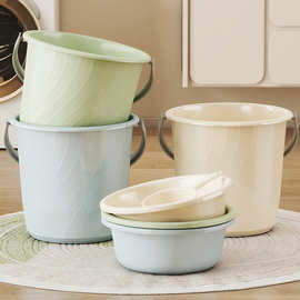 2025新款家用塑料水桶 大号储水桶学生宿舍洗澡桶加厚水瓢盆水桶