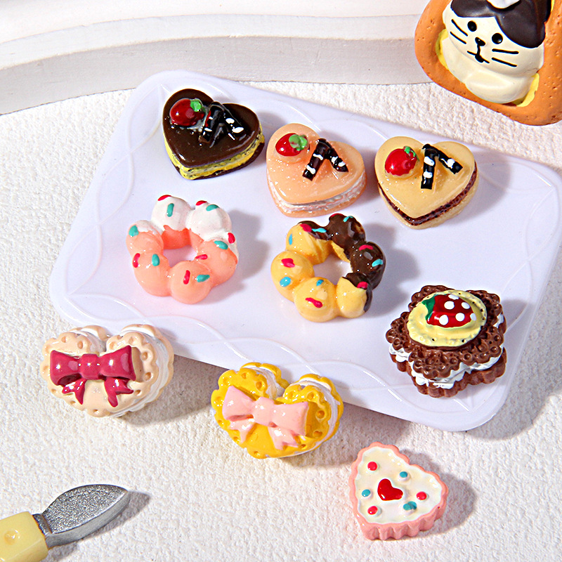 Japonés y coreano crema teléfono móvil Shell material simulación resina postre DIY niños lindos accesorios para el cabello accesorios para el tocado