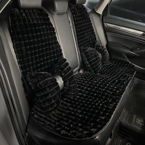 Car seat cushion winter plush women's car seat cushion Internet celebrity simple seat heating cushion single piece universal for all seasons