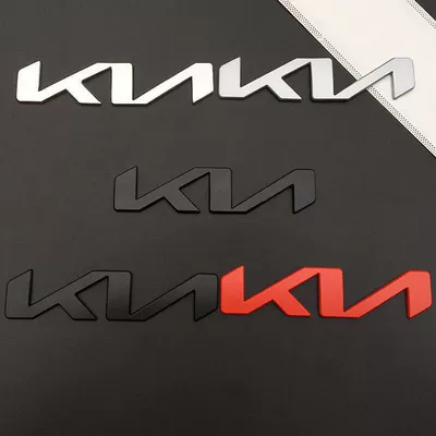 Suitable for Kia's new KN car logo metal sticker, modified black front and rear car logo decorative sticker, rear tail letter emblem