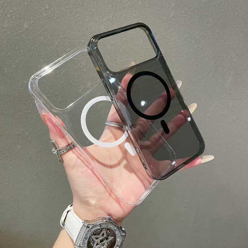不发黄iPhone17Pro透明PC苹果磁吸壳适用全包16大孔17Promax加硬|undefined