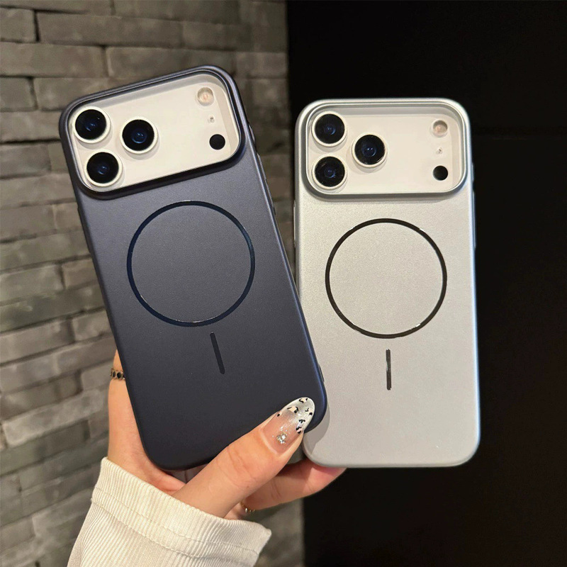 适用iPhone17磨砂金属漆磁吸手机壳苹果16PROMAX超薄PC全包保护套|undefined